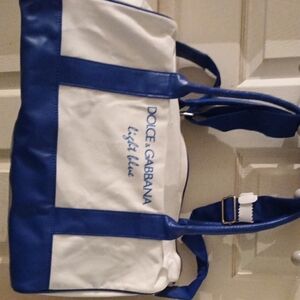 Dolce & Gabbana Blue and White Tote Bag